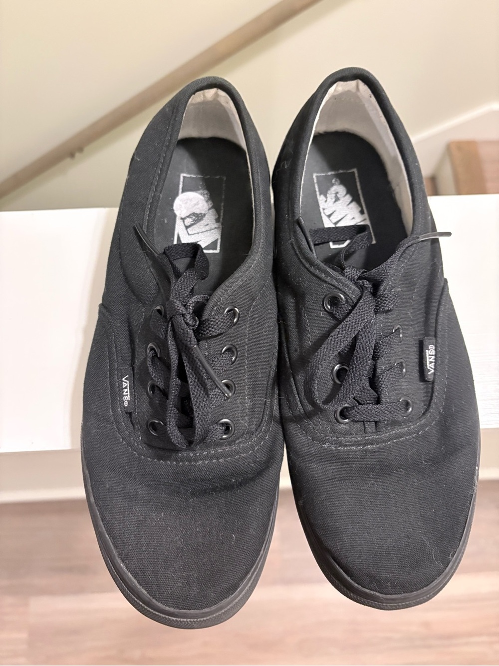 Vans Black Canvas Low-Top Sneakers